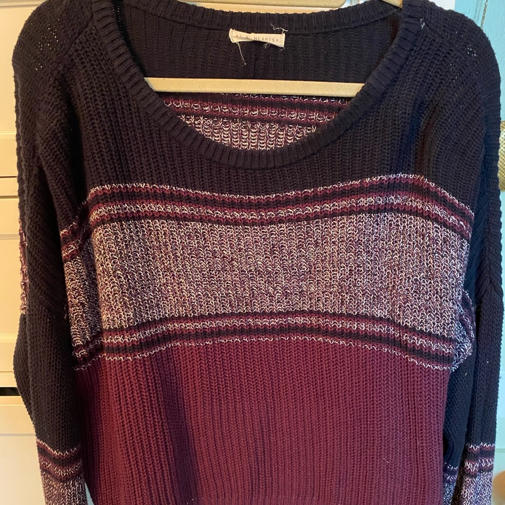 purple sweater